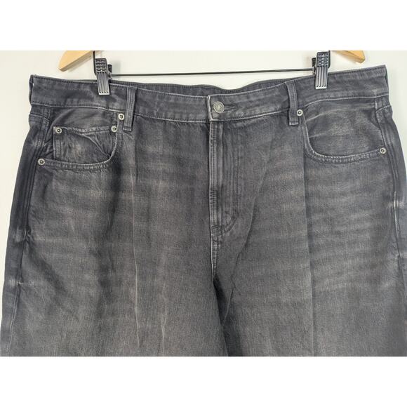 NWT American Eagle Strigid Super High Rise Ultra Wide Leg Jean in Charcoal - Picture 4 of 9